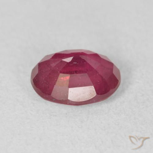 Ruby Gemstone in 8 x 6 mm (calibrated) Size for Sale, Ruby Stone in Deep Crimson Color