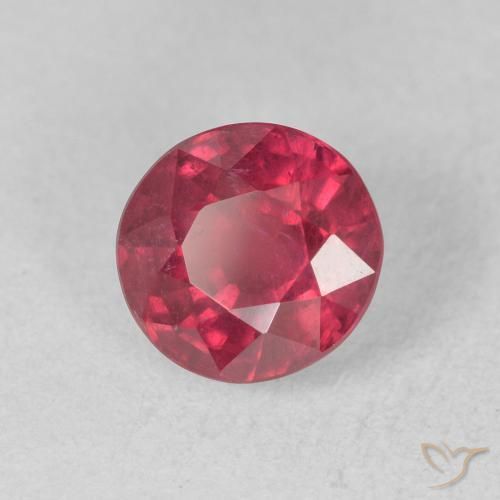 1.84 ct Red Ruby Stone, Natural Ruby in Round Facet Shape for Sale