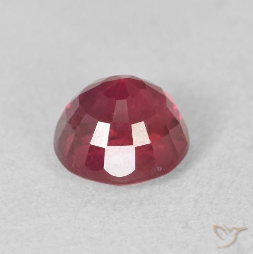 Ruby Gemstone in 6.5 mm (calibrated) Size for Sale, Ruby Stone in Deep Crimson Color