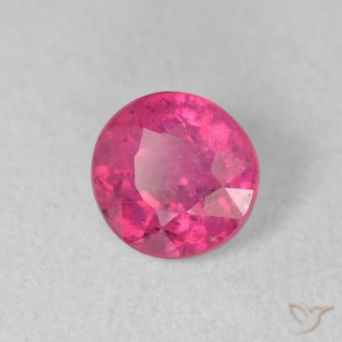 1.18 ct Pink Ruby Stone, Natural Ruby in Round Facet Shape for Sale