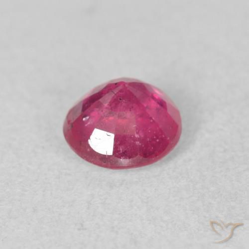 Ruby Gemstone in 6 mm (calibrated) Size for Sale, Ruby Stone in Hot Pink Color