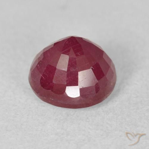 Ruby Gemstone in 7.5 mm (calibrated) Size for Sale, Ruby Stone in Deep Crimson Color