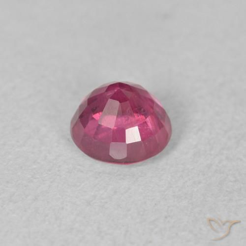 Ruby Gemstone in 5.5 mm (calibrated) Size for Sale, Ruby Stone in Hot Pink Color
