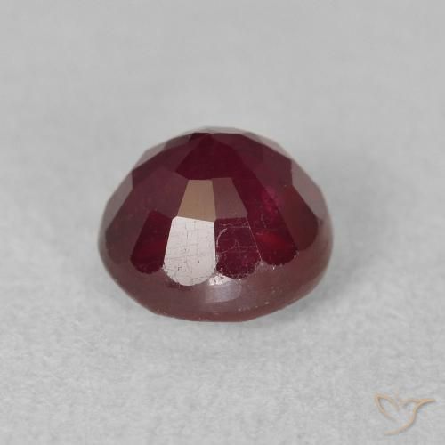 Ruby Gemstone in 7 mm (calibrated) Size for Sale, Ruby Stone in Wine Red Color