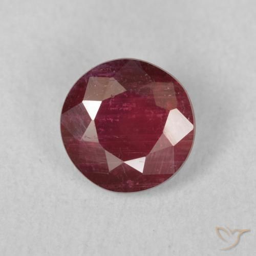 1.46ct Natural Dark Red Ruby, Round, VS-SI