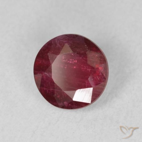 1.46 ct Red Ruby Stone, Natural Ruby in Round Facet Shape for Sale