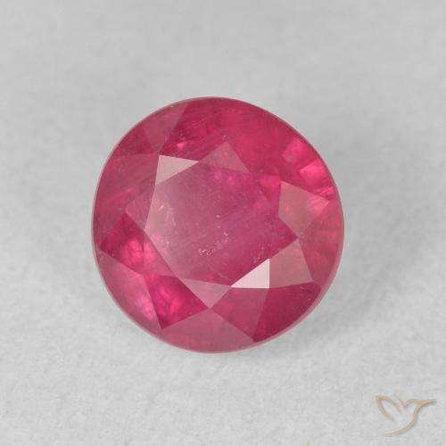 2.20 ct Red Ruby Stone, Natural Ruby in Round Facet Shape for Sale
