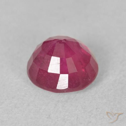 Ruby Gemstone in 7 mm (calibrated) Size for Sale, Ruby Stone in Reddish Pink Color