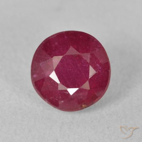 2.33ct Natural Dark Red Ruby, Round, VS-SI