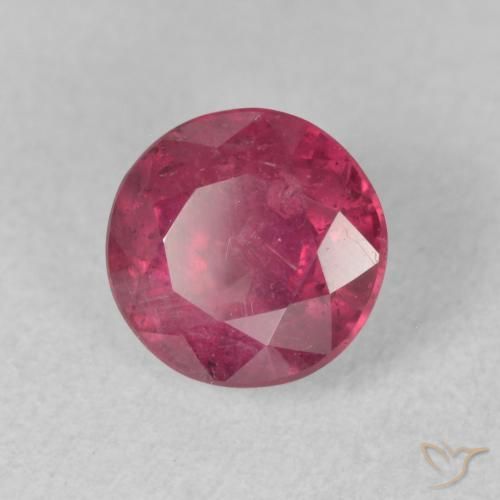 1.99 ct Red Ruby Stone, Natural Ruby in Round Facet Shape for Sale