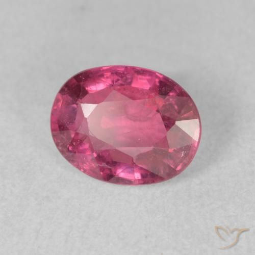 1.59 ct Red Ruby Stone, Natural Ruby in Oval Facet Shape for Sale