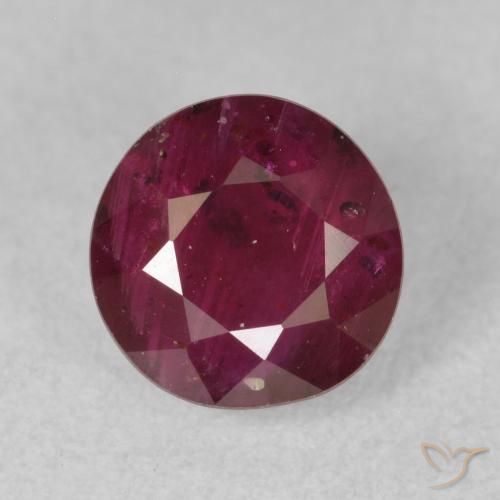 1.58ct Natural Dark Red Ruby, Round, VS-SI