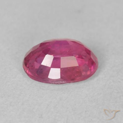 Ruby Gemstone in 8 x 6 mm (calibrated) Size for Sale, Ruby Stone in Pinkish Red Color