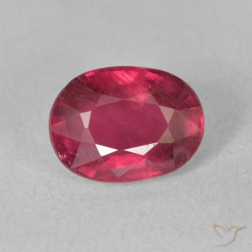 2.01ct Natural Medium Dark-Red Ruby, Oval, VS-SI