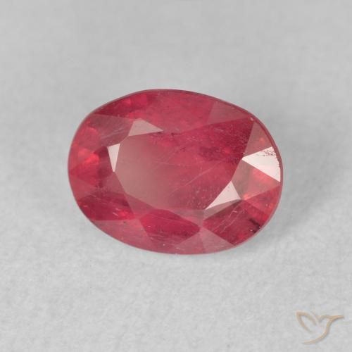 2.05 ct Red Ruby Stone, Natural Ruby in Oval Facet Shape for Sale