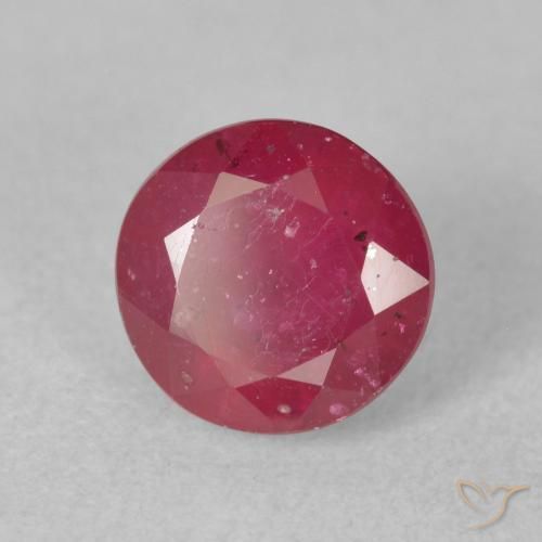 2.29 ct Red Ruby Stone, Natural Ruby in Round Facet Shape for Sale