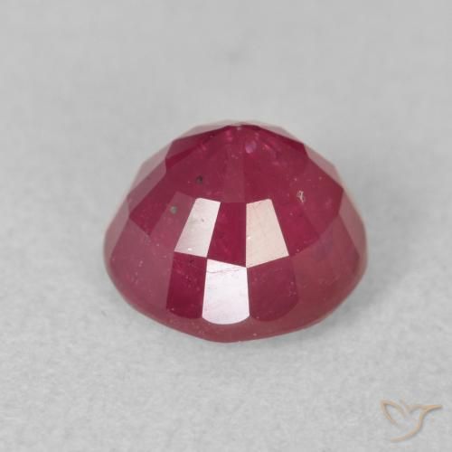 Ruby Gemstone in 7 mm (calibrated) Size for Sale, Ruby Stone in Reddish Pink Color