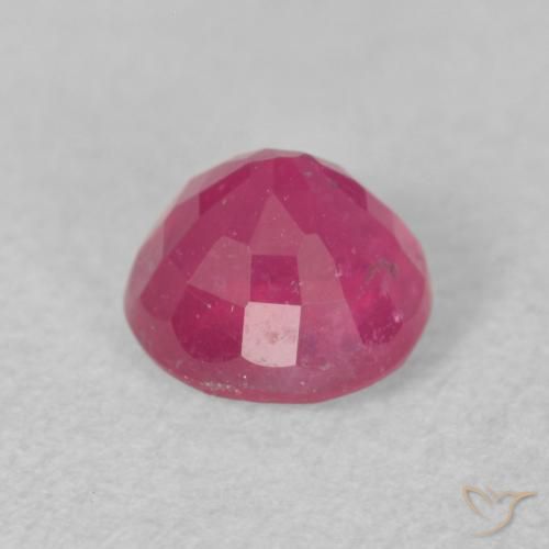 Ruby Gemstone in 6 mm (calibrated) Size for Sale, Ruby Stone in Reddish Pink Color