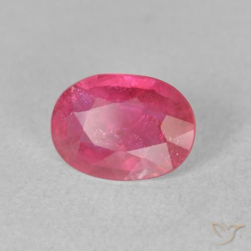 1.26 ct Red Ruby Stone, Natural Ruby in Oval Facet Shape for Sale