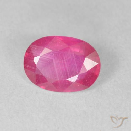 1.36 ct Red Ruby Stone, Natural Ruby in Oval Facet Shape for Sale