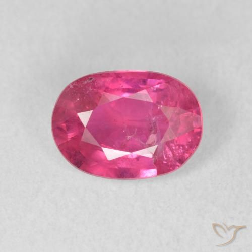 1.54 ct Red Ruby Gemstone, Ruby Gem in Oval Facet Shape for Sale.