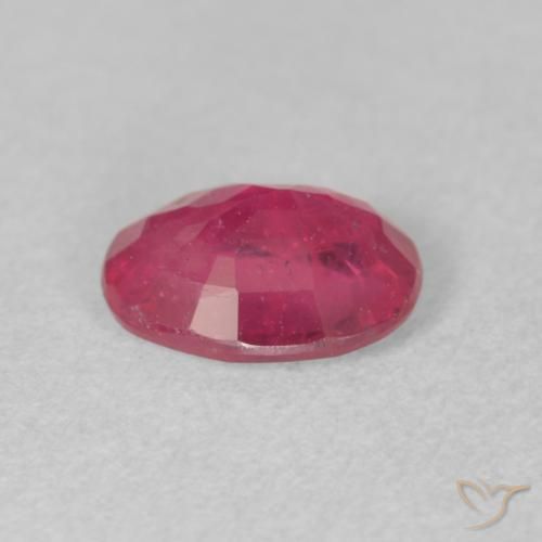 Ruby Gemstone in 8 x 6 mm (calibrated) Size for Sale, Ruby Stone in Medium Red Color