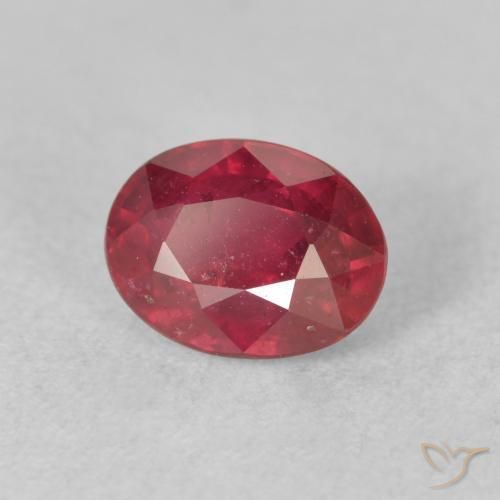 1.94 ct Red Ruby Stone, Natural Ruby in Oval Facet Shape for Sale