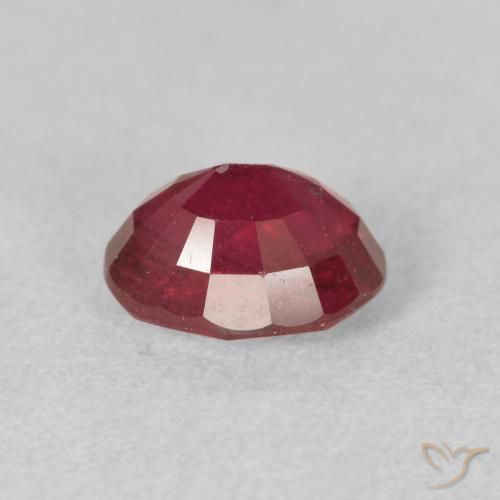 Ruby Gemstone in 8 x 6 mm (calibrated) Size for Sale, Ruby Stone in Dark Red Color