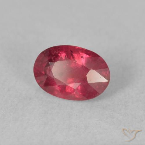 1.45 ct Red Ruby Stone, Natural Ruby in Oval Facet Shape for Sale