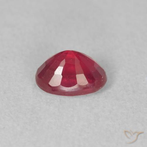 Ruby Gemstone in 7 x 5 mm (calibrated) Size for Sale, Ruby Stone in Reddish Pink Color