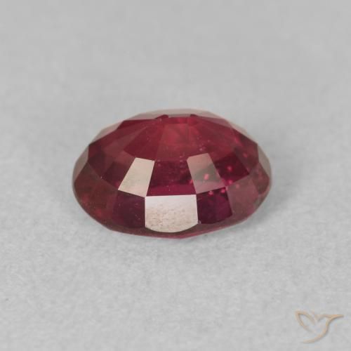 Ruby Gemstone in 8 x 6 mm (calibrated) Size for Sale, Ruby Stone in Pinkish Red Color