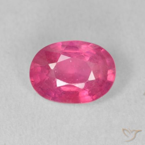 1.55ct Natural Medium Pink Ruby, Oval, VS-SI