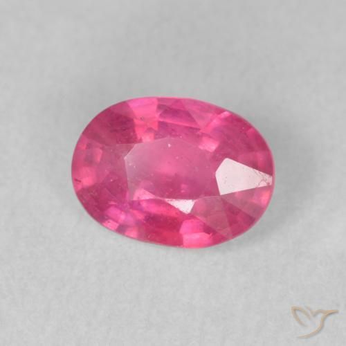 1.55 ct Pink Ruby Stone, Natural Ruby in Oval Facet Shape for Sale