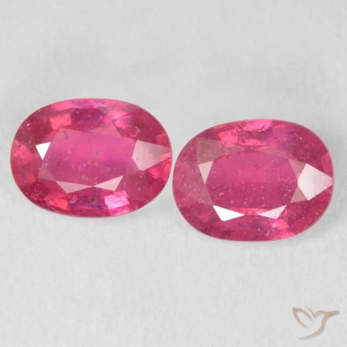 3.23ctw Natural Medium Red Rubies, Oval, VS-SI