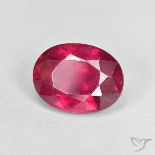 1.89 ct Red Ruby Stone, Natural Ruby in Oval Facet Shape for Sale
