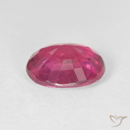 Ruby Gemstone in 10 x 8 mm (calibrated) Size for Sale, Ruby Stone in Medium Dark-Pink Color