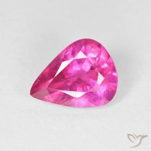 2.09ct Natural Deep Magenta Ruby, Pear Shape, VS