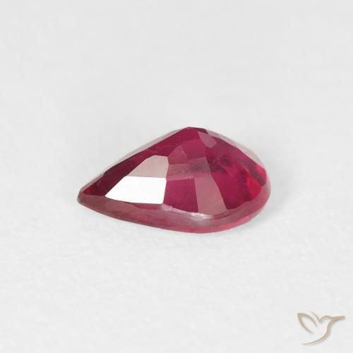 Ruby Gemstone in 7 x 5 mm (calibrated) Size for Sale, Ruby Stone in Dark Red Color