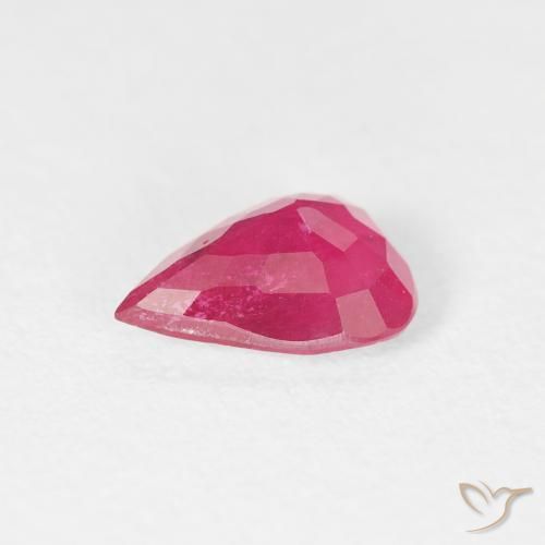 Ruby Gemstone in 8 x 6 mm (calibrated) Size for Sale, Ruby Stone in Hot Pink Color