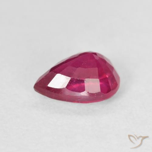Ruby Gemstone in 7 x 5 mm (calibrated) Size for Sale, Ruby Stone in Light Red Color