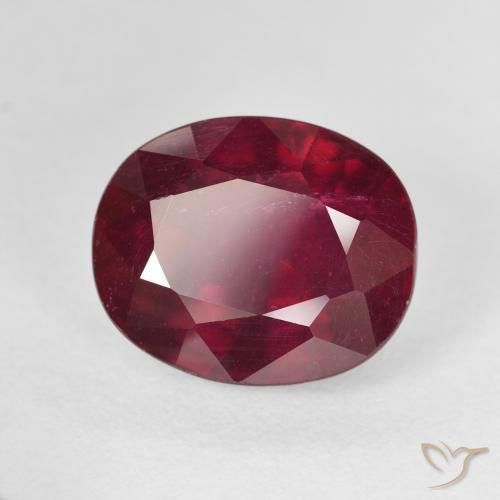 10.01 ct Red Ruby Stone, Natural Ruby in Oval Facet Shape for Sale