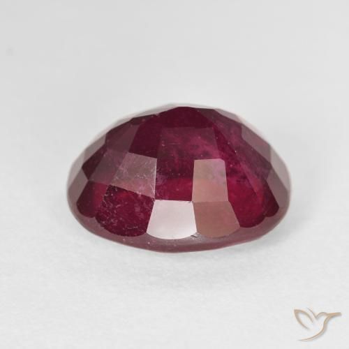 Ruby Gemstone in 13 x 11 mm (calibrated) Size for Sale, Ruby Stone in Deep Red Color