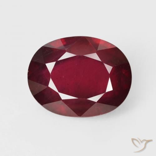 19.35 ct Red Ruby Gemstone, Ruby Gem in Oval Facet Shape for Sale.