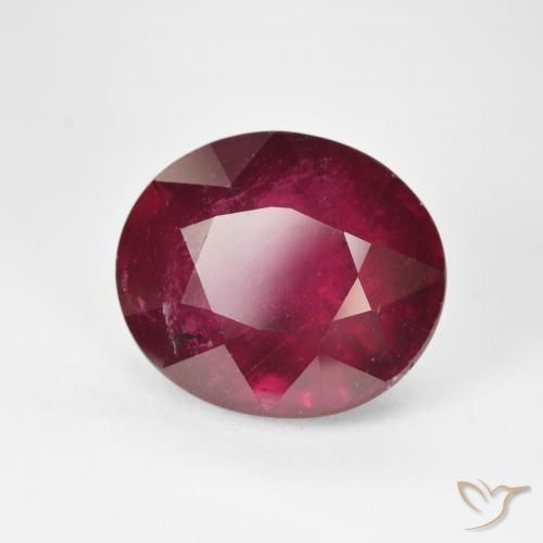 15.28 ct Red Ruby Stone, Natural Ruby in Oval Facet Shape for Sale