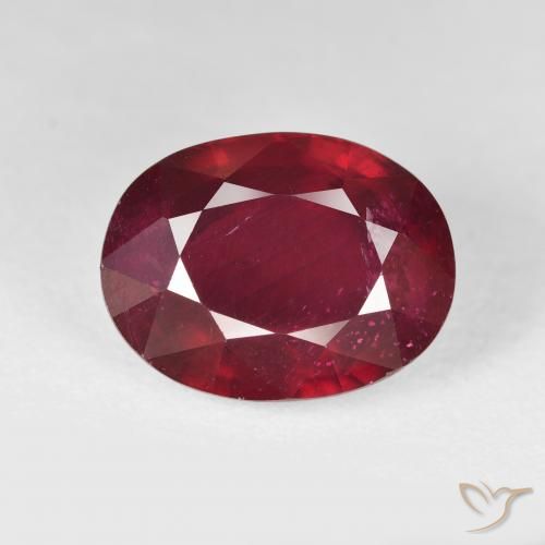 16.54 ct Red Ruby Gemstone, Ruby Gem in Oval Facet Shape for Sale.