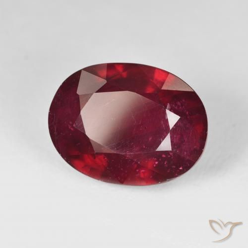 16.54 ct Red Ruby Stone, Natural Ruby in Oval Facet Shape for Sale