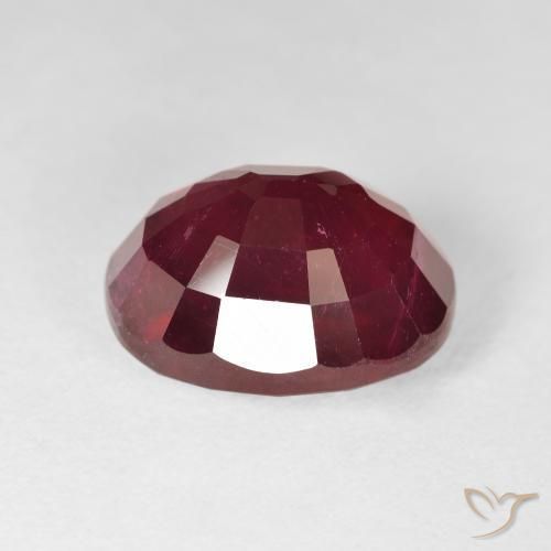 Ruby Gemstone in 16 x 12 mm (calibrated) Size for Sale, Ruby Stone in Bright Red Color