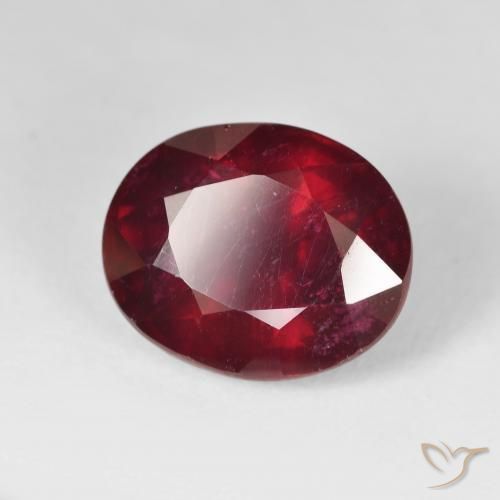 15.06 ct Red Ruby Stone, Natural Ruby in Oval Facet Shape for Sale