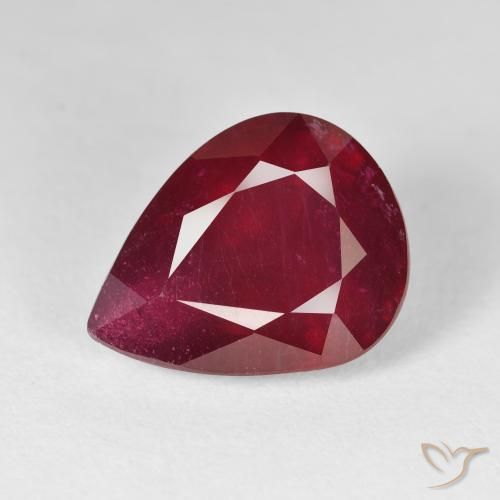 14.72ct Natural Wine Red Ruby, Pear Shape, VS