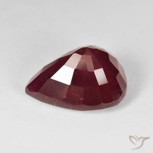 Ruby Gemstone in 16 x 12.6 mm Size for Sale, Ruby Stone in Wine Red Color
